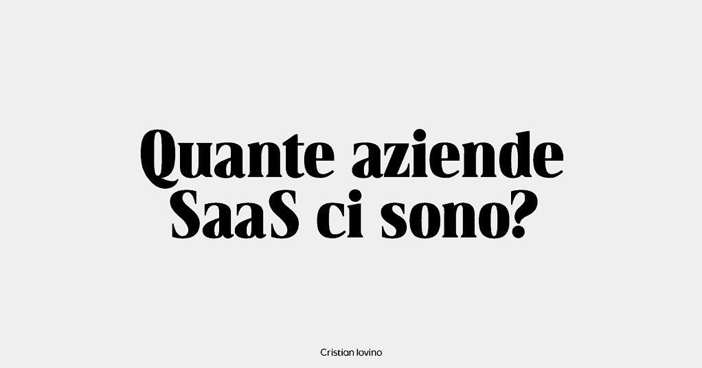 Quante aziende SaaS ci sono?