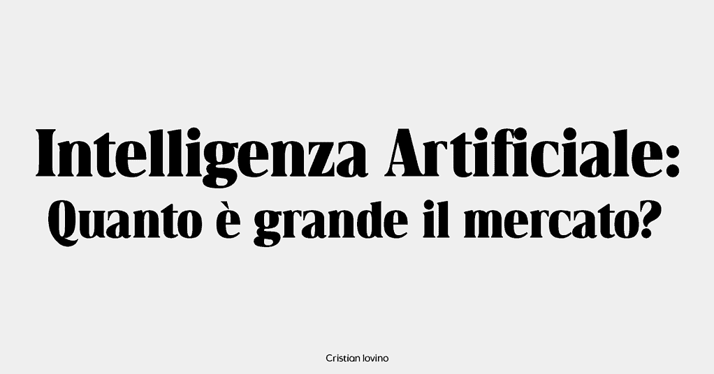 Statistiche sulle dimensioni del mercato dell'AI