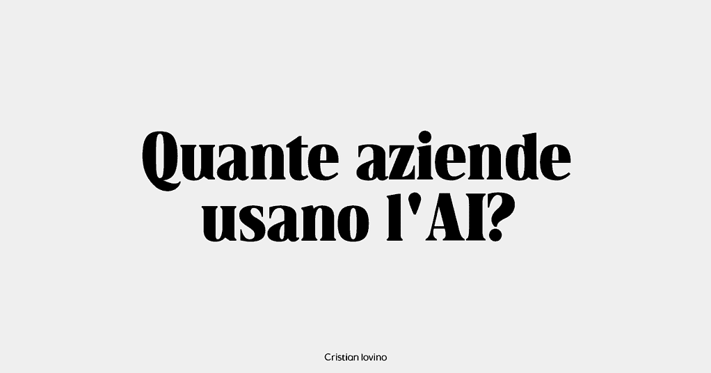 quante aziende usano l'intelligenza artificiale dati e statistiche