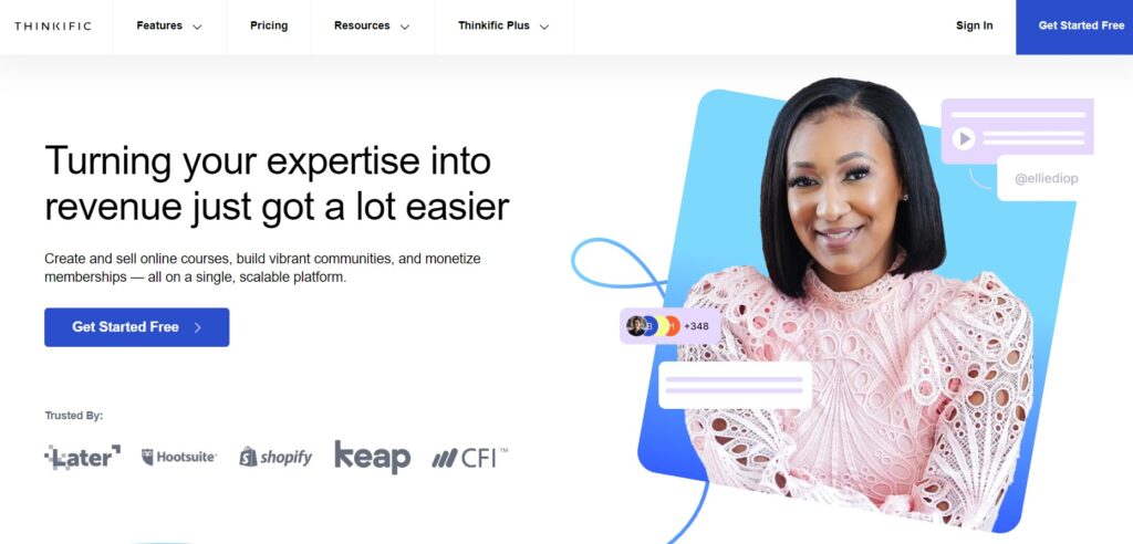 Thinkific - piattaforma per creare e vendere corsi online