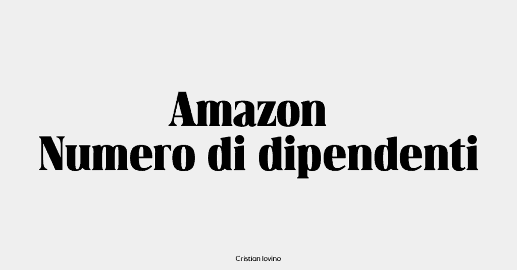 numero dipendenti amazon