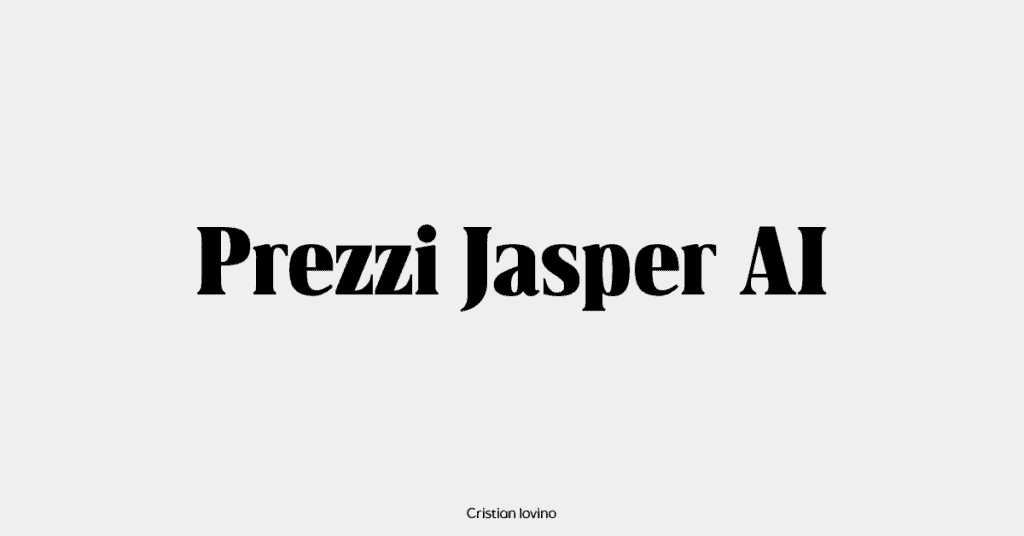 prezzi jasper AI