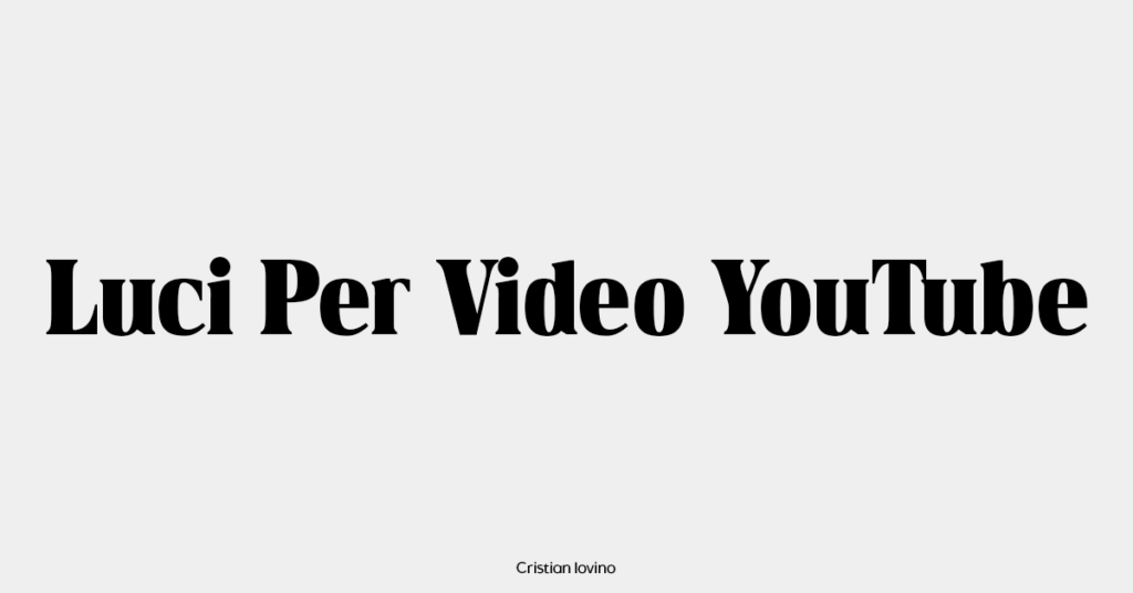 migliori luci per fare video youtube