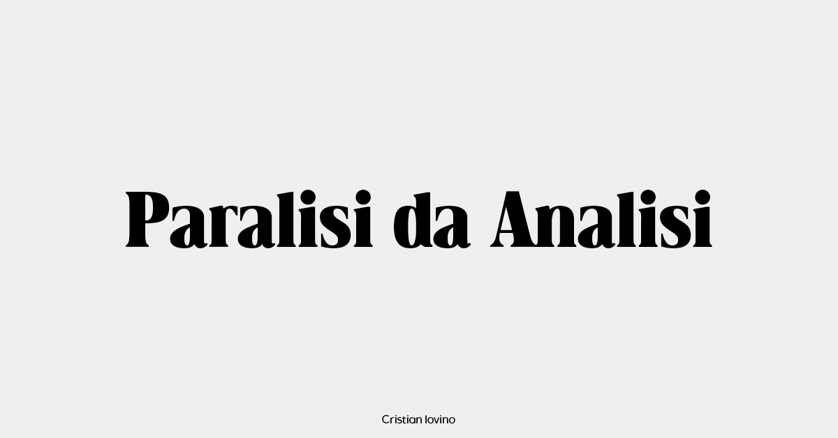 paralisi da analisi