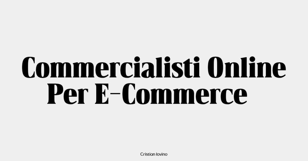 Migliori Commercialisti Online Per Ecommerce
