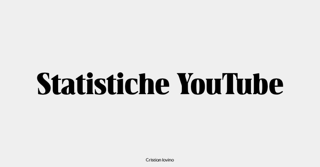 statistiche YouTube