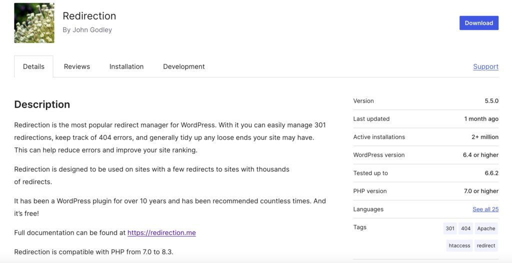 Redirection Plugin SEO WordPress
