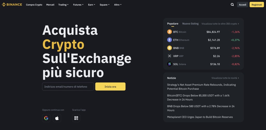 Binance Crypto Exchange